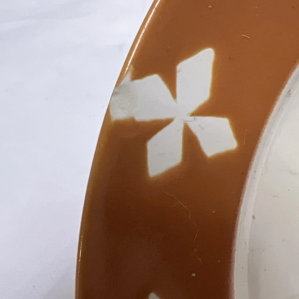 Vtg Pottery Barn Dune Persimmon Salad Plates 4 Retro MCM Boho Replacement